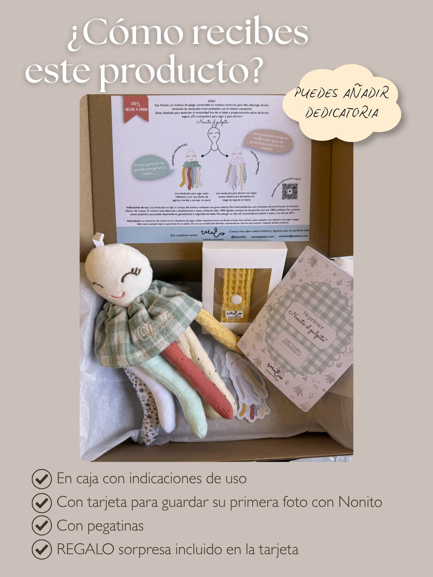 Nonito sensorial + cinta cuelga juguetes
