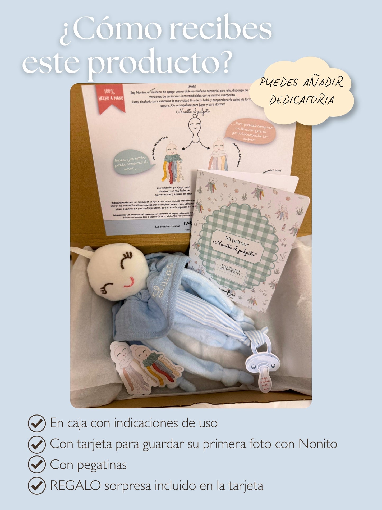Nonito el pulpito Doudou Azul