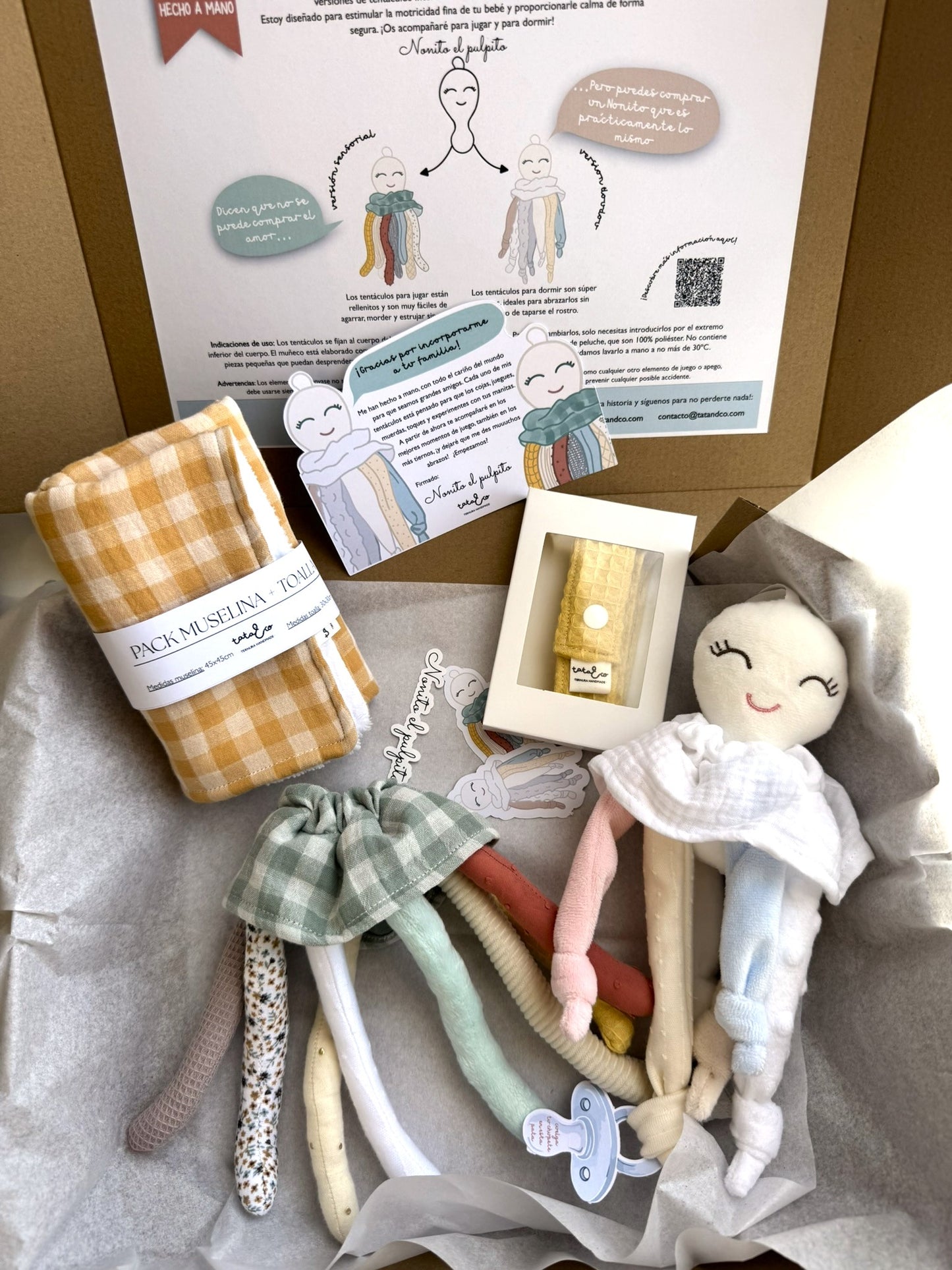 Pack Nonito + Muselina y toalla + cinta cuelga juguetes