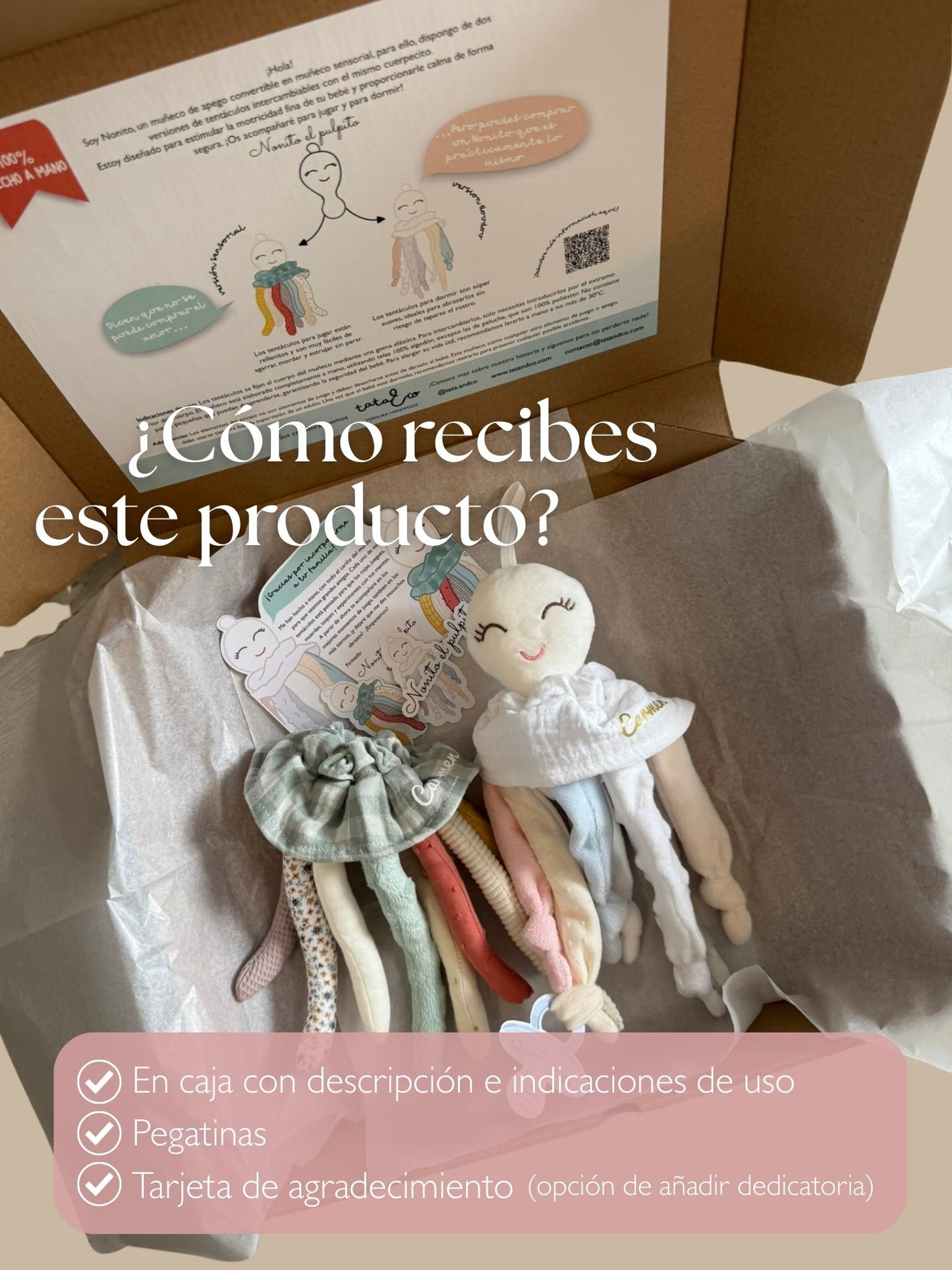 Pack Nonito el pulpito Doudou + Sensorial