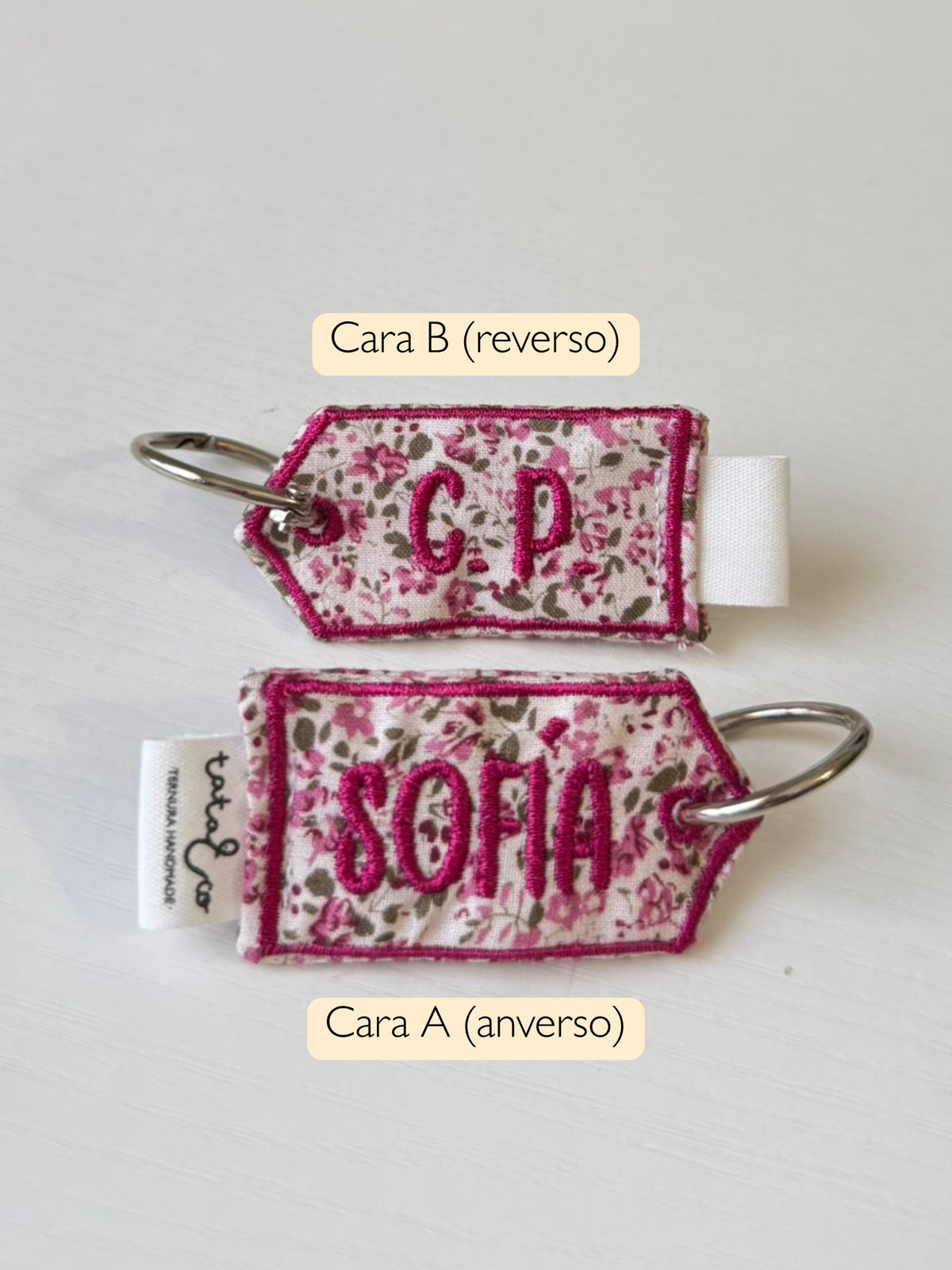 Llavero bordado personalizado
